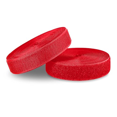 2,5 cm x 4,5 m rotes Klettband, nicht klebend, ineinandergreifendes Klebeband, dünnes Nylon, hervorragende Griffigkeit, robuste Befestigungsstreifen, Befestigungsrolle für Taschen, Kleidung, Zuhause 2,5 cm x 4,5 m rotes Klettband, nicht klebend, ineinandergreifendes Klebeband, dünnes Nylon, hervorragende Griffigkeit, robuste Befestigungsstreifen, Befestigungsrolle für Taschen, Kleidung, Zuhause von Sheriffdrink