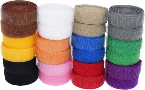 Klettband zum Aufnähen, Nylon, mehrfarbig, nicht klebend, ca. 91 cm lang, ideal für Kleidung, Taschen, Schuhe, Handwerk, DIY-Projekte von Sheriffdrink