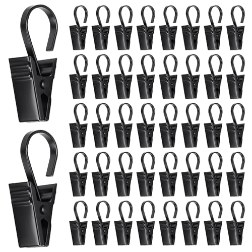 Sheryl&Rain 60 Stück Vorhang Clips, Edelstahl Metall Curtain Clips, Gardinenhaken zum Seilklammern Rostfrei Gardienenklammer, Vorhangklipsvorhangklammern Clips mit Haken für Vorhänge Duschvorhang Sheryl&Rain 60 Stück Vorhang Clips, Edelstahl Metall Curtain Clips, Gardinenhaken zum Seilklammern Rostfrei Gardienenklammer, Vorhangklipsvorhangklammern Clips mit Haken für Vorhänge Duschvorhang von Sheryl&Rain