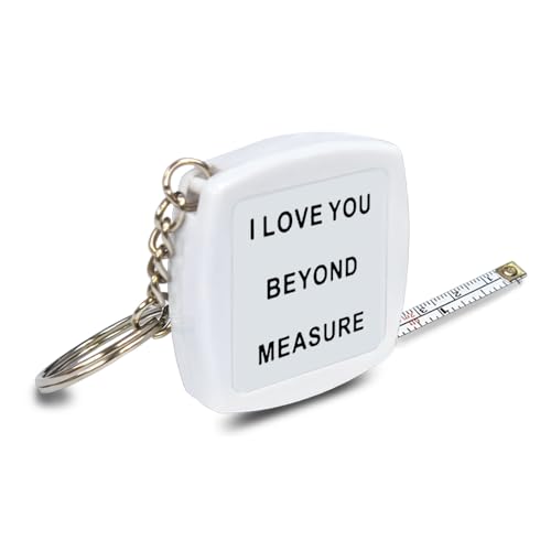 Pärchen-Maßband für Freund, Freundin, Mini-Maßband, einziehbar, für Ehemann, Ehefrau, Jahrestag, Geburtstag, Geschenke für Tochter, Sohn, I Love You Beyond Measure Maßband, Schlüsselanhänger für Damen Pärchen-Maßband für Freund, Freundin, Mini-Maßband, einziehbar, für Ehemann, Ehefrau, Jahrestag, Geburtstag, Geschenke für Tochter, Sohn, I Love You Beyond Measure Maßband, Schlüsselanhänger für Damen von ShiQiao Spl