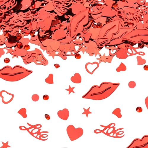 Valentinstag Konfetti Liebe Herzen Konfetti für Tisch Rote Lippe Kuss Konfetti Tischstreuungen Konfetti für Hochzeitstag Dekorationen Rot Pailletten Streusel Konfetti 30g Valentinstag Konfetti Liebe Herzen Konfetti für Tisch Rote Lippe Kuss Konfetti Tischstreuungen Konfetti für Hochzeitstag Dekorationen Rot Pailletten Streusel Konfetti 30g von ShiQiao Spl