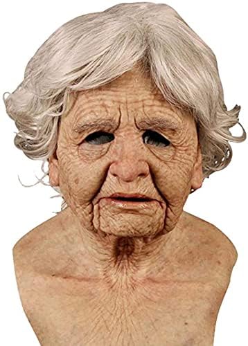 Shidongbla Old Man Maske, Halloween Masken, Latex Gruselige Alte Mann Masken, für Halloween, Ostern, Weihnachten, Karneval (b) von Shidongbla