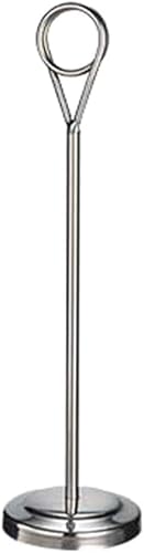 Tischnummernhalter, Edelstahl Tisch Tischkarte Foto Menühalter, für Restaurant Bankett Hochzeit Geburtstag Party (Silber, 25cm) von Shidongbla