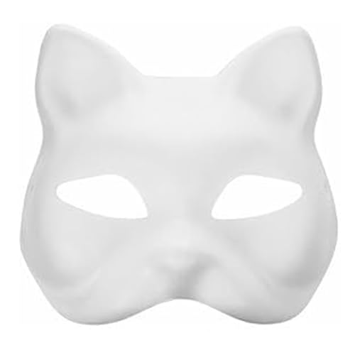 Shienfir Katzengeist-Maske, lebendige Augen, Katzenparty, DIY-Set, kreativ, handbemalt, personalisiert, mit verstellbaren elastischen Bändern, Cosplay-Aktivitäten, Halloween, sicher, 1 Stück von Shienfir