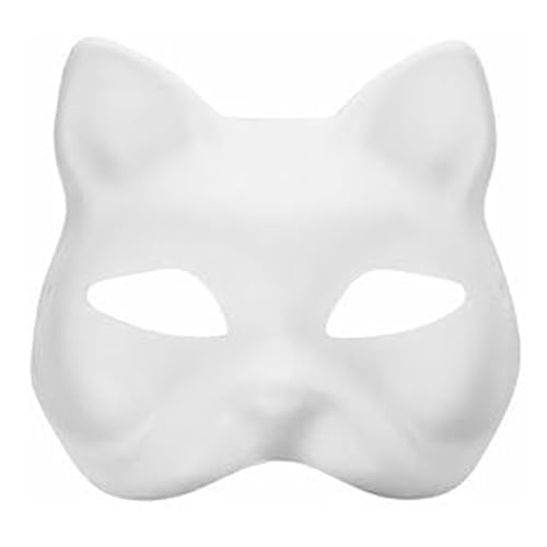 Shienfir Katzengeist-Maske, lebendige Augen, Katzenparty, DIY-Set, kreativ, handbemalt, personalisiert, mit verstellbaren elastischen Bändern, Cosplay-Aktivitäten, Halloween, sicher, 1 Stück Shienfir Katzengeist-Maske, lebendige Augen, Katzenparty, DIY-Set, kreativ, handbemalt, personalisiert, mit verstellbaren elastischen Bändern, Cosplay-Aktivitäten, Halloween, sicher, 1 Stück von Shienfir
