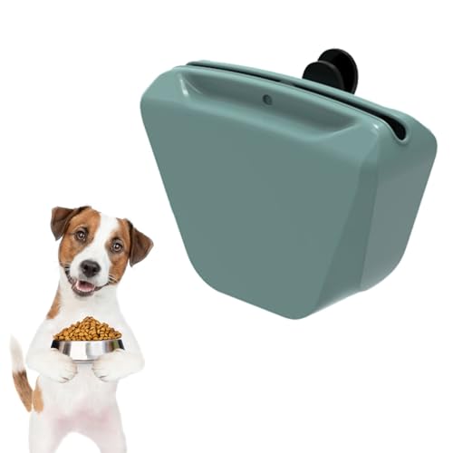 Shienfir Wasserdichter Leckerlibeutel für Hunde, Leckerli-Tasche aus Silikon, mit Magnetverschluss, große Kapazität, tragbare Haustier-Trainingstasche, Haustierbedarf, Grün von Shienfir