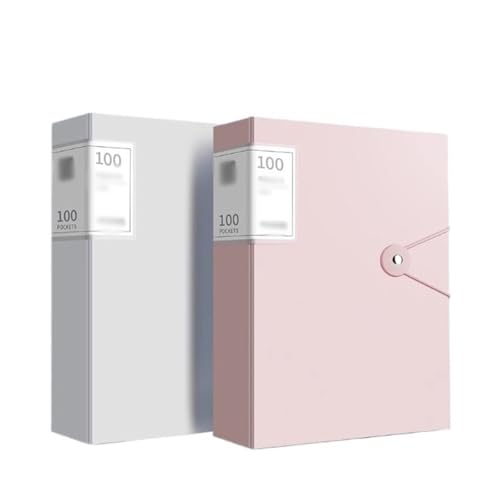 Schnellhefter 2 Stück A4-Ordner mit transparenten Einlagen, 100 Seiten, mehrschichtiges Datenbuch mit großer Kapazität, multifunktionale Datenaufbewahrungstasche Fächermappe von Shihan-2015