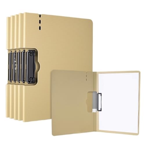 Schnellhefter 5 Stück Einzelclip-Ordner im A4-Format, multifunktional, faltbar, Schreibblock, Datenspeicherung, Bürobedarf Fächermappe(Yellow) von Shihan-2015