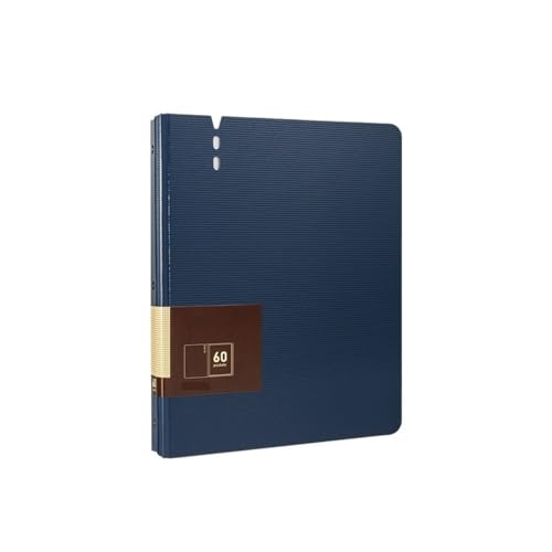 Schnellhefter 60 Seiten A4-Dateiordner mit transparenten Einsätzen, verdickter Datendatei-Aufbewahrungsbuch-Bürobedarf Fächermappe(Blue) von Shihan-2015