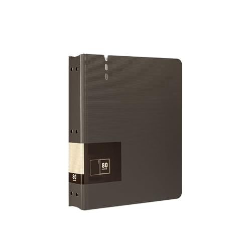 Schnellhefter 80 Seiten A4-Dateiordner mit transparenten Einsätzen, verdickter Datendatei-Aufbewahrungsbuch-Bürobedarf Fächermappe(Grigio) von Shihan-2015