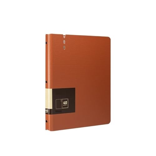 Schnellhefter A4-Dateiordner mit transparenten Einsätzen, verdickter Datendatei-Speicherbuch-Bürobedarf Fächermappe(Orange) von Shihan-2015