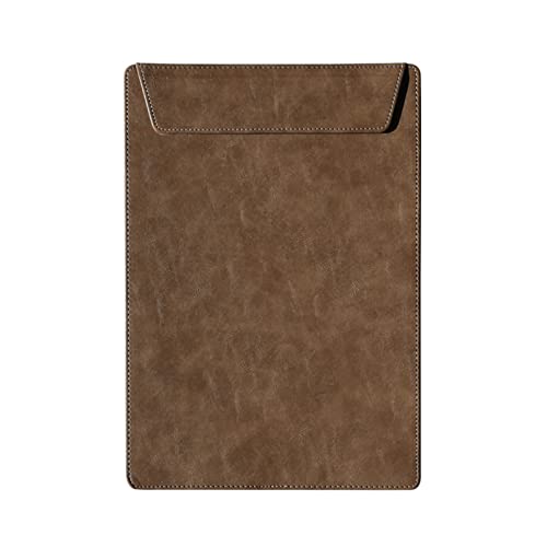 Schnellhefter Konferenzblock aus Leder, A4, Geschäftsordner mit verstecktem Stifteinsatz, multifunktionales Klemmbrett for Büro, Schulen Fächermappe(Coffee color) von Shihan-2015
