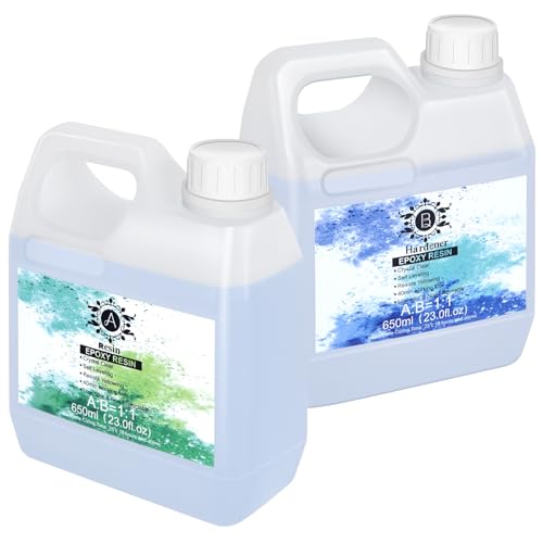 1300ml Epoxidharz mit Härter, Hochglanz epoxidharz Set, Blasenfreies Beschichtungs- und Gießharz für DIY-Kunst, Schmuck, Untersetzer, Weihnachtsdekorationen, Tischplatten, Formen, Holz 1300ml Epoxidharz mit Härter, Hochglanz epoxidharz Set, Blasenfreies Beschichtungs- und Gießharz für DIY-Kunst, Schmuck, Untersetzer, Weihnachtsdekorationen, Tischplatten, Formen, Holz von Shiiyyu