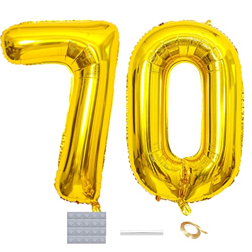Shikuer Luftballons Zahl 70 Riesen Folienballon Nummer 70 Gold Damen,Luftballons 70. Geburtstagdeko, 40 Zoll Helium Ballons Aufblasbar Zahl 70 Gold für Geburtstag, Hochzeit, Jubiläum XXL Shikuer Luftballons Zahl 70 Riesen Folienballon Nummer 70 Gold Damen,Luftballons 70. Geburtstagdeko, 40 Zoll Helium Ballons Aufblasbar Zahl 70 Gold für Geburtstag, Hochzeit, Jubiläum XXL von Shikuer