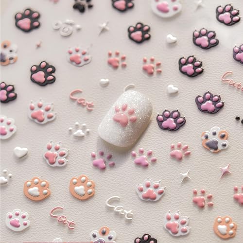 Shimmerz 5D Selbstklebend Katzendorn Nagelkunst Sticker süße Nageldekal bunte Relief Katzendornen Katzendorn Katzengespür Stern Buchstabe Nagel Design Zubehör Shimmerz 5D Selbstklebend Katzendorn Nagelkunst Sticker süße Nageldekal bunte Relief Katzendornen Katzendorn Katzengespür Stern Buchstabe Nagel Design Zubehör von Shimmerz
