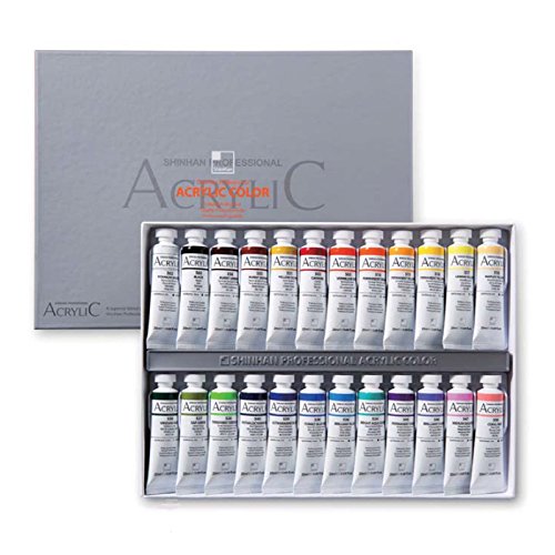 Shin Han Professionelle Acrylfarbe, 12, 24, 36 Farben, 20 ml, 24 Farben von ShinHan
