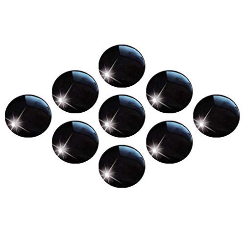 100 Stück Hotfix Metall-Nieten, Rund, Nailheads zum Aufbügeln, koreanische Premium-Qualität (Schwarz glänzend, 10 mm) von ShineStone
