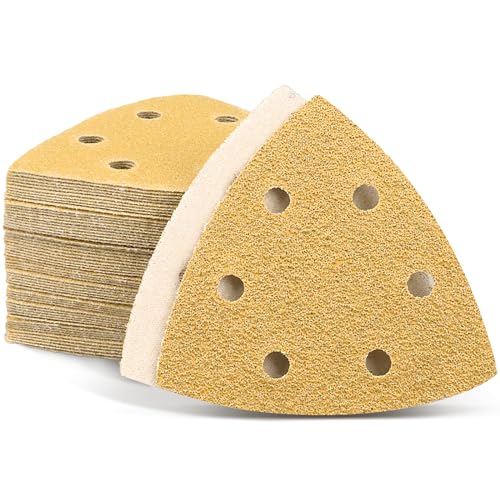 Shineboc Dreieck-Schleifpapier Langlebige Unterlage │ 60 Blatt │ 6 Löcher │ 93 x 93 x 93 mm │ Körnung 220 │ Für Delta Sander │ Schleifblätter │ Dreieck-Pads │ Schleifpapier Shineboc Dreieck-Schleifpapier Langlebige Unterlage │ 60 Blatt │ 6 Löcher │ 93 x 93 x 93 mm │ Körnung 220 │ Für Delta Sander │ Schleifblätter │ Dreieck-Pads │ Schleifpapier von Shineboc