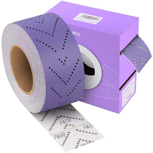 Shineboc Purple Ceramic Schleifpapierrolle mit Körnung 400, 6,5 cm x 13 m, Klett- und Schlaufen-Mehrloch-Schleifpapier für Automobil-, Holz-, Metallschleifen Shineboc Purple Ceramic Schleifpapierrolle mit Körnung 400, 6,5 cm x 13 m, Klett- und Schlaufen-Mehrloch-Schleifpapier für Automobil-, Holz-, Metallschleifen von Shineboc