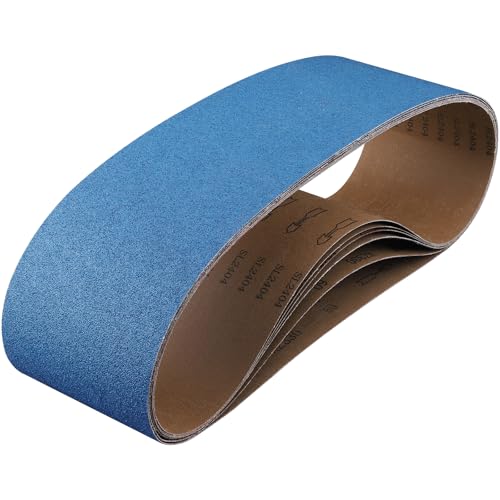 Shineboc Schleifband 150 x 1220 mm, 6 Stück Bandschleifer Schleifbänder 40/60/80/120/240/400 Körnung für Polieren Metall, Holz Shineboc Schleifband 150 x 1220 mm, 6 Stück Bandschleifer Schleifbänder 40/60/80/120/240/400 Körnung für Polieren Metall, Holz von Shineboc