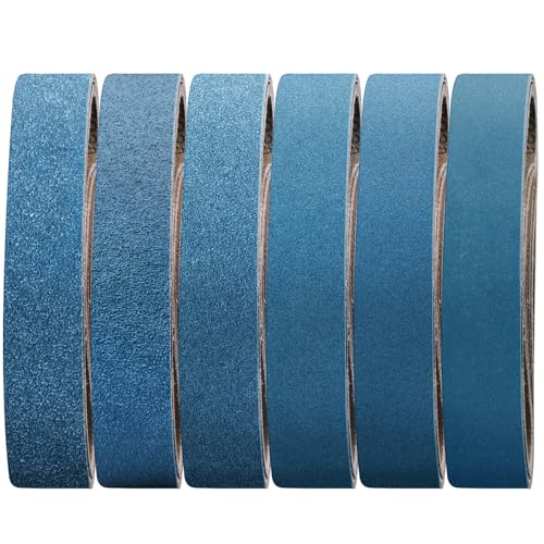 Shineboc Schleifband 50 X 686 mm, 10 Stück Bandschleifer Schleifbänder 40/60/80/120/240/400 Körnung für Polieren Metall, Holz von Shineboc