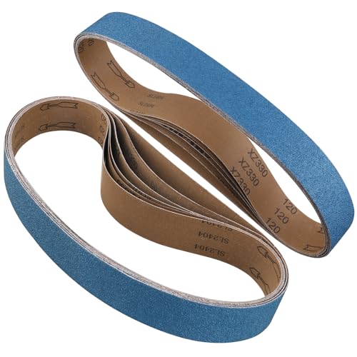 Shineboc Schleifband 50 x 1020 mm, 6 Stück Bandschleifer Schleifbänder 40/60/80/120/240/400 Körnung für Polieren Metall, Holz Shineboc Schleifband 50 x 1020 mm, 6 Stück Bandschleifer Schleifbänder 40/60/80/120/240/400 Körnung für Polieren Metall, Holz von Shineboc