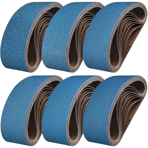 Shineboc Schleifband 75 x 457 mm, 6 Stück Bandschleifer Schleifbänder 40/60/80/120/240/400 Körnung für Polieren Metall, Holz Shineboc Schleifband 75 x 457 mm, 6 Stück Bandschleifer Schleifbänder 40/60/80/120/240/400 Körnung für Polieren Metall, Holz von Shineboc