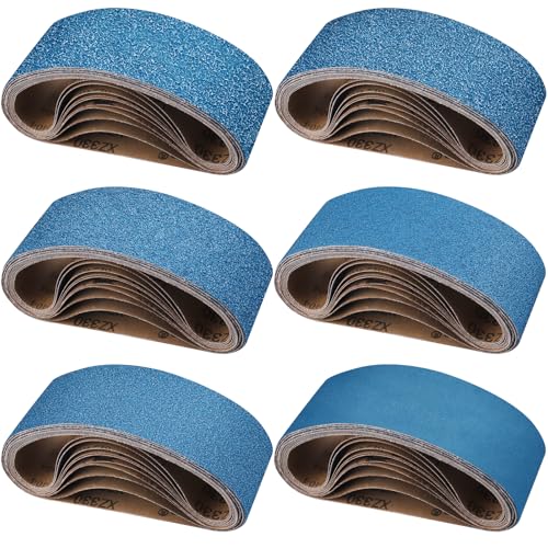 Shineboc Schleifband 75 x 533 mm, 10 Stück Bandschleifer Schleifbänder 40/60/80/120/240/400 Körnung für Polieren Metall, Holz Shineboc Schleifband 75 x 533 mm, 10 Stück Bandschleifer Schleifbänder 40/60/80/120/240/400 Körnung für Polieren Metall, Holz von Shineboc