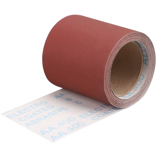 Shineboc Schleifpapier Rolle 115 mm x 10 m Körnung 400 für Hartholz, Farbe auf Holz für Handschleifer Schwingschleifer Shineboc Schleifpapier Rolle 115 mm x 10 m Körnung 400 für Hartholz, Farbe auf Holz für Handschleifer Schwingschleifer von Shineboc
