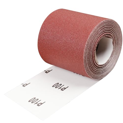 Shineboc Schleifpapier Rolle Körnung 100, 93 mm x 10 m Schleifleinen Rolle für Handschleifer Holz Metall Rot Shineboc Schleifpapier Rolle Körnung 100, 93 mm x 10 m Schleifleinen Rolle für Handschleifer Holz Metall Rot von Shineboc