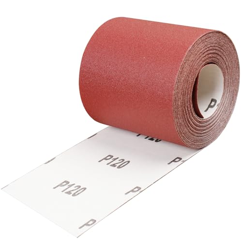Shineboc Schleifpapier Rolle Körnung 120, 93 mm x 10 m Schleifleinen Rolle für Handschleifer Holz Metall Rot Shineboc Schleifpapier Rolle Körnung 120, 93 mm x 10 m Schleifleinen Rolle für Handschleifer Holz Metall Rot von Shineboc