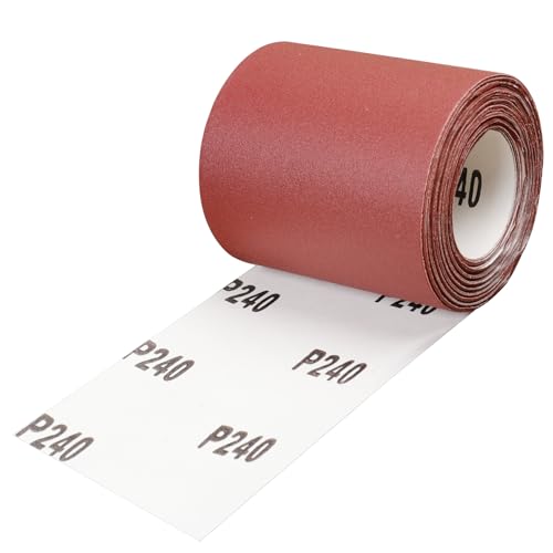 Shineboc Schleifpapier Rolle Körnung 240, 93 mm x 10 m Schleifleinen Rolle für Handschleifer Holz Metall Rot Shineboc Schleifpapier Rolle Körnung 240, 93 mm x 10 m Schleifleinen Rolle für Handschleifer Holz Metall Rot von Shineboc