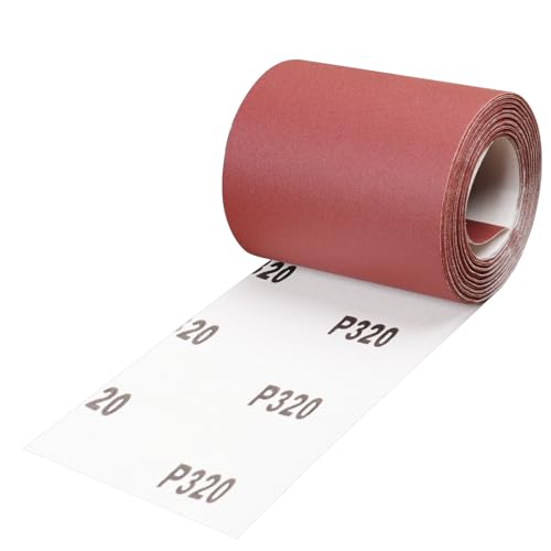 Shineboc Schleifpapier Rolle Körnung 320, 93 mm x 10 m Schleifleinen Rolle für Handschleifer Holz Metall Rot Shineboc Schleifpapier Rolle Körnung 320, 93 mm x 10 m Schleifleinen Rolle für Handschleifer Holz Metall Rot von Shineboc