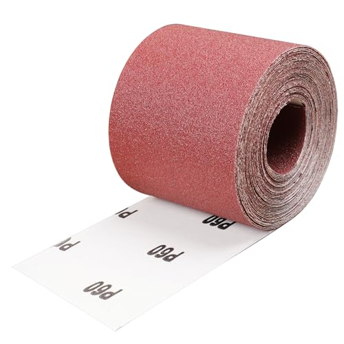 Shineboc Schleifpapier Rolle Körnung 60, 93 mm x 10 m Schleifleinen Rolle für Handschleifer Holz Metall Rot Shineboc Schleifpapier Rolle Körnung 60, 93 mm x 10 m Schleifleinen Rolle für Handschleifer Holz Metall Rot von Shineboc