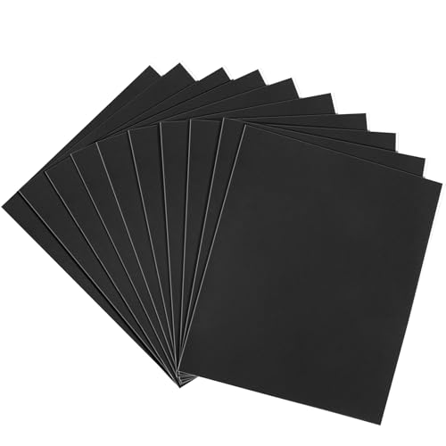 Shineboc Schleifpapier mit Körnung 1200, 22,9 x 27,9 cm, Nass- und Trockenschleifpapier, Handschleifblätter für Holz, Metall, Automobil, Schleifen und Polieren, fein, 10 Blatt von Shineboc