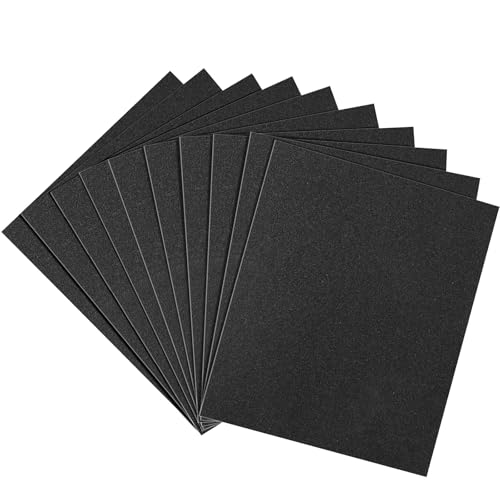Shineboc Schleifpapier mit Körnung 150, 22,9 x 27,9 cm, Nass- und Trockenschleifpapier, Handschleifblätter für Holz, Metall, Automobil, Schleifen und Polieren, grob – 10 Blatt Shineboc Schleifpapier mit Körnung 150, 22,9 x 27,9 cm, Nass- und Trockenschleifpapier, Handschleifblätter für Holz, Metall, Automobil, Schleifen und Polieren, grob – 10 Blatt von Shineboc