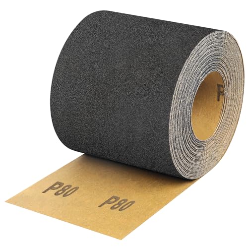 Shineboc Schleifpapierrolle mit 80er-Körnung, 9,5 cm breit, 9,1 m lang, nass und trocken, Siliziumkarbid, Longboard-Schleifpapier für Automobil, Metall, Holz, Schleifen und Polieren Shineboc Schleifpapierrolle mit 80er-Körnung, 9,5 cm breit, 9,1 m lang, nass und trocken, Siliziumkarbid, Longboard-Schleifpapier für Automobil, Metall, Holz, Schleifen und Polieren von Shineboc