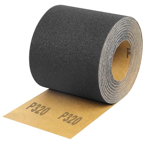 Shineboc Schleifpapierrolle mit Körnung 320, 9,5 cm breit, 9,1 m lang, nass und trocken, Siliziumkarbid, Longboard-Schleifpapier für Automobil, Metall, Holz, Schleifen und Polieren Shineboc Schleifpapierrolle mit Körnung 320, 9,5 cm breit, 9,1 m lang, nass und trocken, Siliziumkarbid, Longboard-Schleifpapier für Automobil, Metall, Holz, Schleifen und Polieren von Shineboc