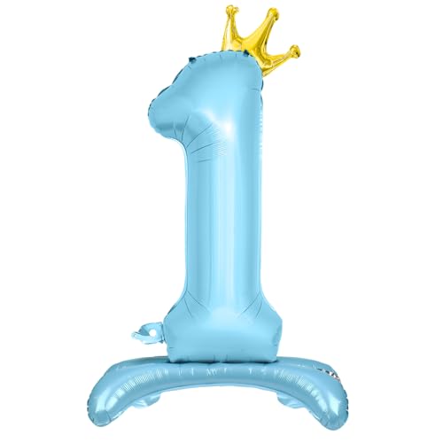 Luftballon 1. Geburtstag, Stehend Folienballon 1 Zahlen Luftballon Blau 32"/81cm Folienballon Geburtstag Deko Babyparty Junge Luftballon 1. Geburtstag, Stehend Folienballon 1 Zahlen Luftballon Blau 32"/81cm Folienballon Geburtstag Deko Babyparty Junge von Shinelee