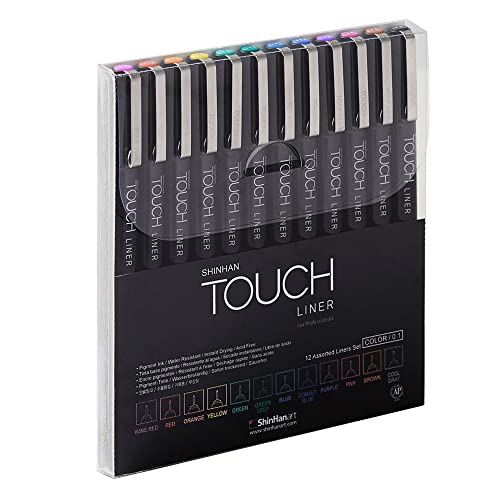 Shinhan Touch Liner For Professionals Color 0,1mm Set 12er Grafikmarker Box Design Marker von Shinhan Touch Liner
