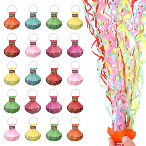 20 Stück Luftschlangen Bunt für Geburtstag Party, Hand Werfen Konfettikanone, Luftschlangen für Hochzeiten Weihnachten Hochzeit Abschlussfeier Neujahr[Zufällige Farbe] von ShinherYee