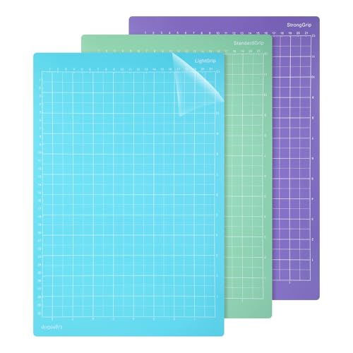 3 Stück Schneidematte für Cricut Joy, Schneidmatte für Cricut Joy Extra, Schneidematte Groß Rutschfester Matt (StandardGrip, LightGrip, StrongGrip) von ShinherYee