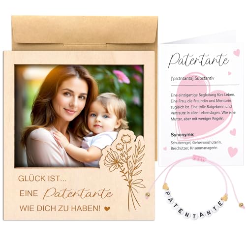 Shining She Patentante Fragen Magnetische Bilderrahmen - Willst du Meine Patentante Sein, Holz Mini Bilderrahmen Kühlschrank Magnete Patentante Geschenk mit Armband Grußkarten Fotogeschenke Shining She Patentante Fragen Magnetische Bilderrahmen - Willst du Meine Patentante Sein, Holz Mini Bilderrahmen Kühlschrank Magnete Patentante Geschenk mit Armband Grußkarten Fotogeschenke von Shining She