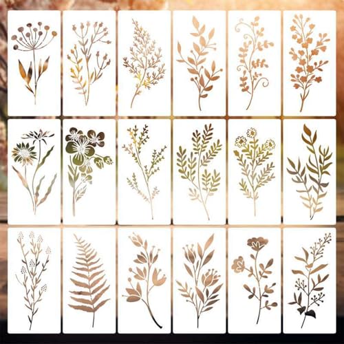 ShiningUU Blumenschablonen zum Malen, wiederverwendbares PET-Material, Blumen-, Sonnenblumen- und Wildblumenschablonen, Bastelvorlagen, Malschablonen für Holz, Möbel, Leinwand, Wand, Heimdekoration ShiningUU Blumenschablonen zum Malen, wiederverwendbares PET-Material, Blumen-, Sonnenblumen- und Wildblumenschablonen, Bastelvorlagen, Malschablonen für Holz, Möbel, Leinwand, Wand, Heimdekoration von ShiningUU