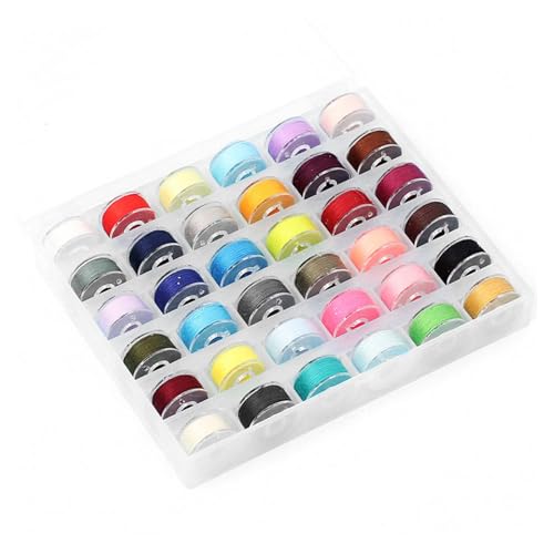 ShiningUU Nähmaschinengarn & Spulen-Set, 36-teiliges Universal-Nähmaschinenzubehör für Brother/Singer/Janome/Elna/Babylock Stickerei von ShiningUU