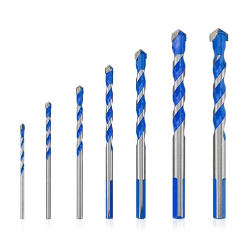 ShiningUU Steinbohrer-Set, 7-teilig, für verschiedene Oberflächen, stoßfest, Fliesenbohrer für Porzellan, Keramik, Ziegel, Betonbohrer für Granit, Marmor, Beton, Glas, Zement, Fliesen, Kunststoff ShiningUU Steinbohrer-Set, 7-teilig, für verschiedene Oberflächen, stoßfest, Fliesenbohrer für Porzellan, Keramik, Ziegel, Betonbohrer für Granit, Marmor, Beton, Glas, Zement, Fliesen, Kunststoff von ShiningUU