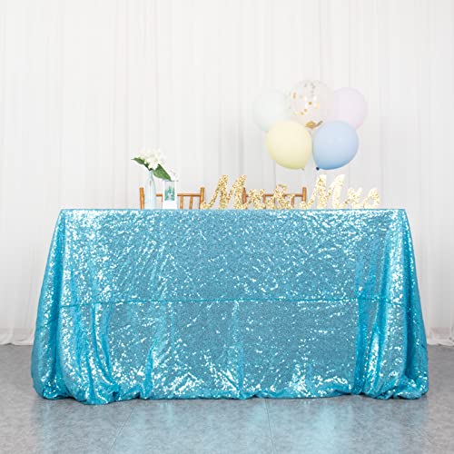 Pailletten-Tischdecke, 125 x 200 cm, Türkis, Geburtstagstischdecke, Erntedankfest, für Outdoor, Party, rechteckig, Outdoor-Tischdecke, Hochzeitsdekoration, Dekoration Pailletten-Tischdecke, 125 x 200 cm, Türkis, Geburtstagstischdecke, Erntedankfest, für Outdoor, Party, rechteckig, Outdoor-Tischdecke, Hochzeitsdekoration, Dekoration von ShinyBeauty