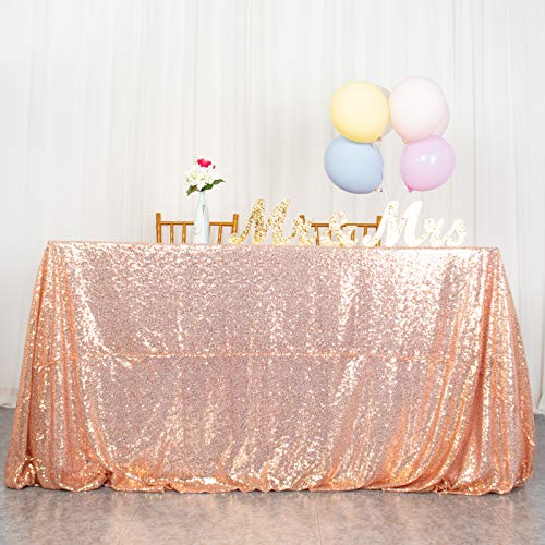 ShinyBeauty Rotgoldene Pailletten-Tischdecke, 125 x 200 cm, glitzernd, rechteckig, rotgoldfarben, Tischdecke, 21. Geburtstag, Dekorationen, Hochzeitstischdecken, Glitzer-Tischdecken für Partys ShinyBeauty Rotgoldene Pailletten-Tischdecke, 125 x 200 cm, glitzernd, rechteckig, rotgoldfarben, Tischdecke, 21. Geburtstag, Dekorationen, Hochzeitstischdecken, Glitzer-Tischdecken für Partys von ShinyBeauty
