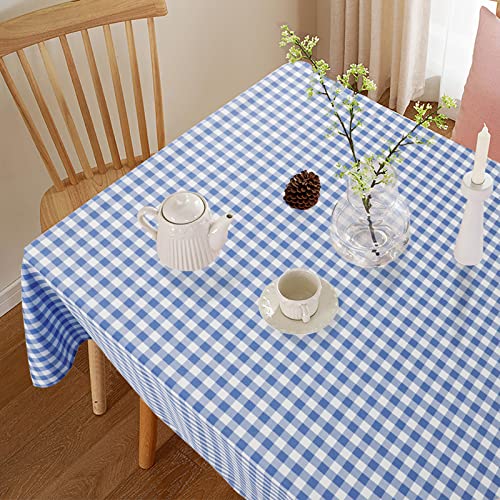 ShinyBeauty Buffalo Check Tischdecke, Blau, 142 x 142 cm, Gingham-Tischdecke, Baumwolle, kariert, Tischdecke, Gitter-Tischdecke, Küche, Esszimmer, Restaurant, Dekoration, blau Karierte Tischdecke, ShinyBeauty Buffalo Check Tischdecke, Blau, 142 x 142 cm, Gingham-Tischdecke, Baumwolle, kariert, Tischdecke, Gitter-Tischdecke, Küche, Esszimmer, Restaurant, Dekoration, blau Karierte Tischdecke, von ShinyBeauty