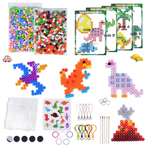 Shinybox 10mm Bügelperlen Set, 1000 Stück XL Bügelperlen 12 Farben mit Steckplatte, 5 Bügelpapier, 10 Muster und Zubehör, Kreatives Perlenset Basteln Geschenk für Kinder ab 3 Jahren(Dinosaurier) Shinybox 10mm Bügelperlen Set, 1000 Stück XL Bügelperlen 12 Farben mit Steckplatte, 5 Bügelpapier, 10 Muster und Zubehör, Kreatives Perlenset Basteln Geschenk für Kinder ab 3 Jahren(Dinosaurier) von Shinybox